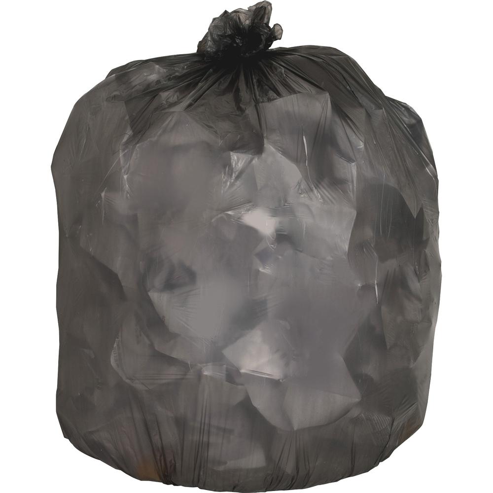 Genuine Joe Linear Low Density Trash Liners - 33 gal - 33" Width x 39" Length x 0.45 mil (11 Micron) Thickness - Low Density - Black - 250/Carton. The main picture.