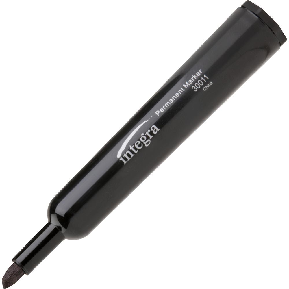 Integra Permanent Chisel Markers - Chisel Marker Point Style - Black - 1 Dozen. The main picture.