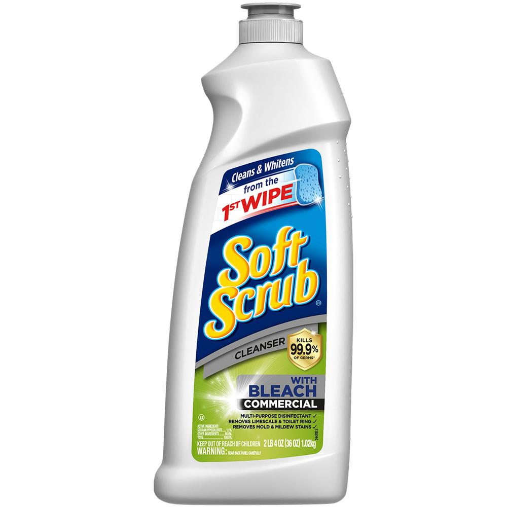 Dial Soft Scrub Bleach Cleanser - 36 fl oz (1.1 quart) - 1 Each - Anti-bacterial, Disinfectant - White. Picture 1