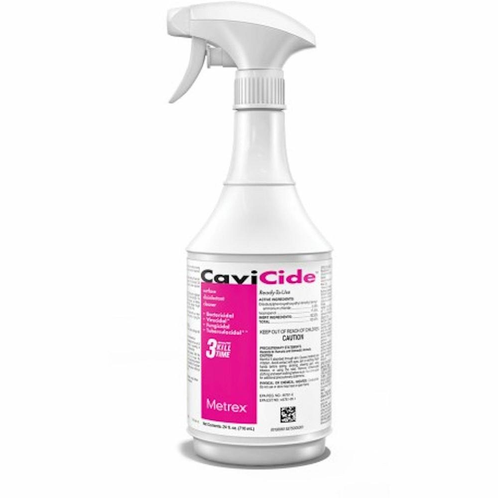 Cavicide Surface Disinfectant Spray Cleaner - 24 fl oz (0.8 quart) - 1 Each - Disinfectant, Non-toxic, Rinse-free, Fragrance-free, Caustic-free. Picture 1