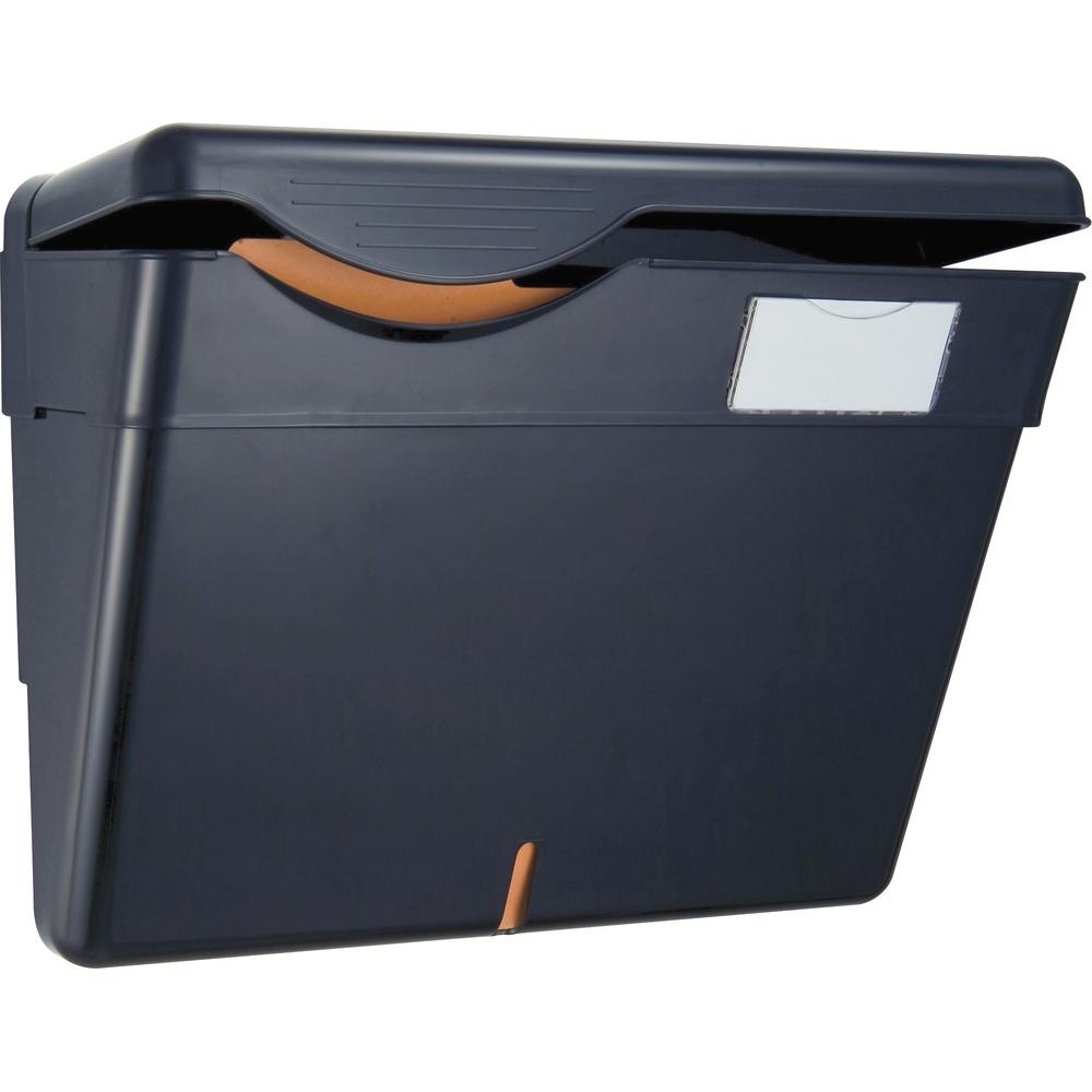 Officemate HIPAA Wall File with Cover - Black - Plastic - 1 Each. Picture 1