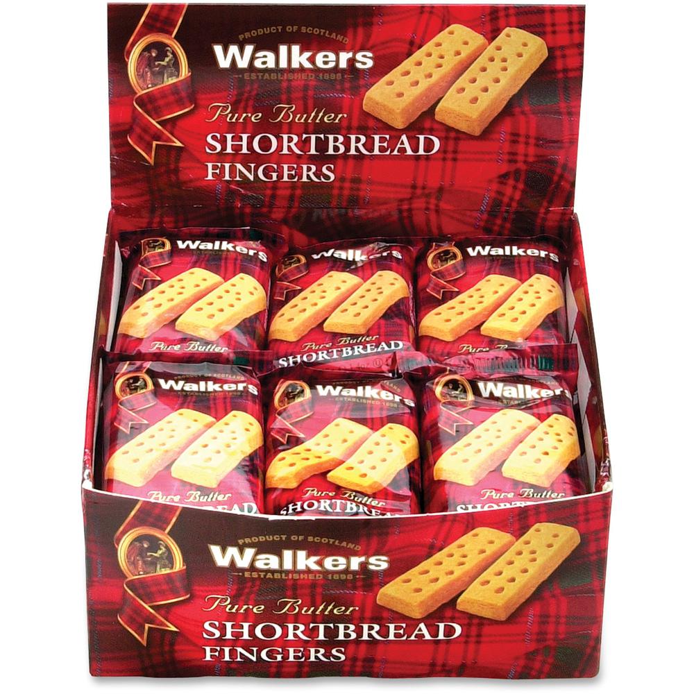 Walkers Office Snax Walker's Shortbread Cookies - Individually Wrapped - Butter - 24 / Box. The main picture.
