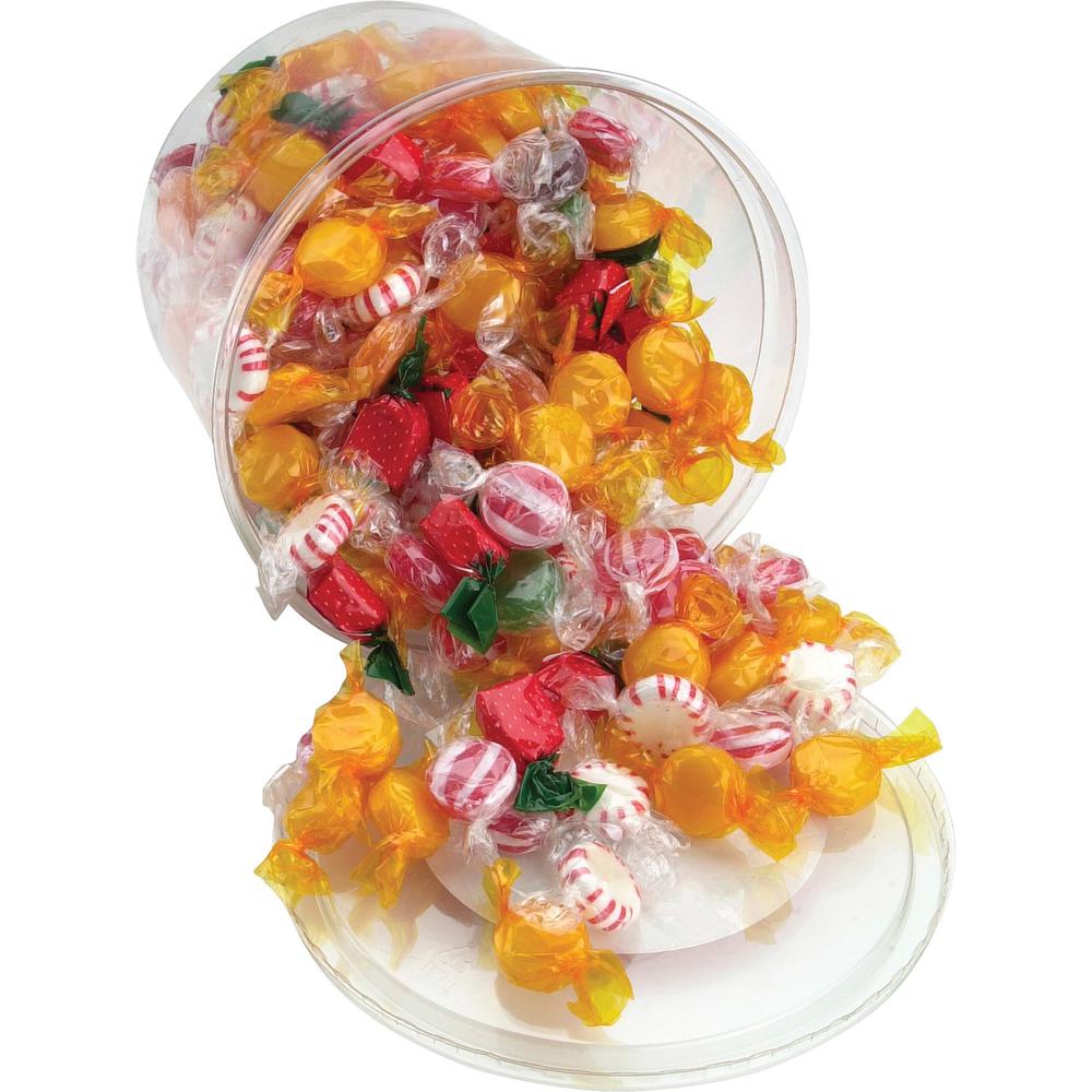 Office Snax Fancy Mix Hard Candy Tub - Resealable Container, Individually Wrapped - 2 lb - 1 Each Per Canister. Picture 1