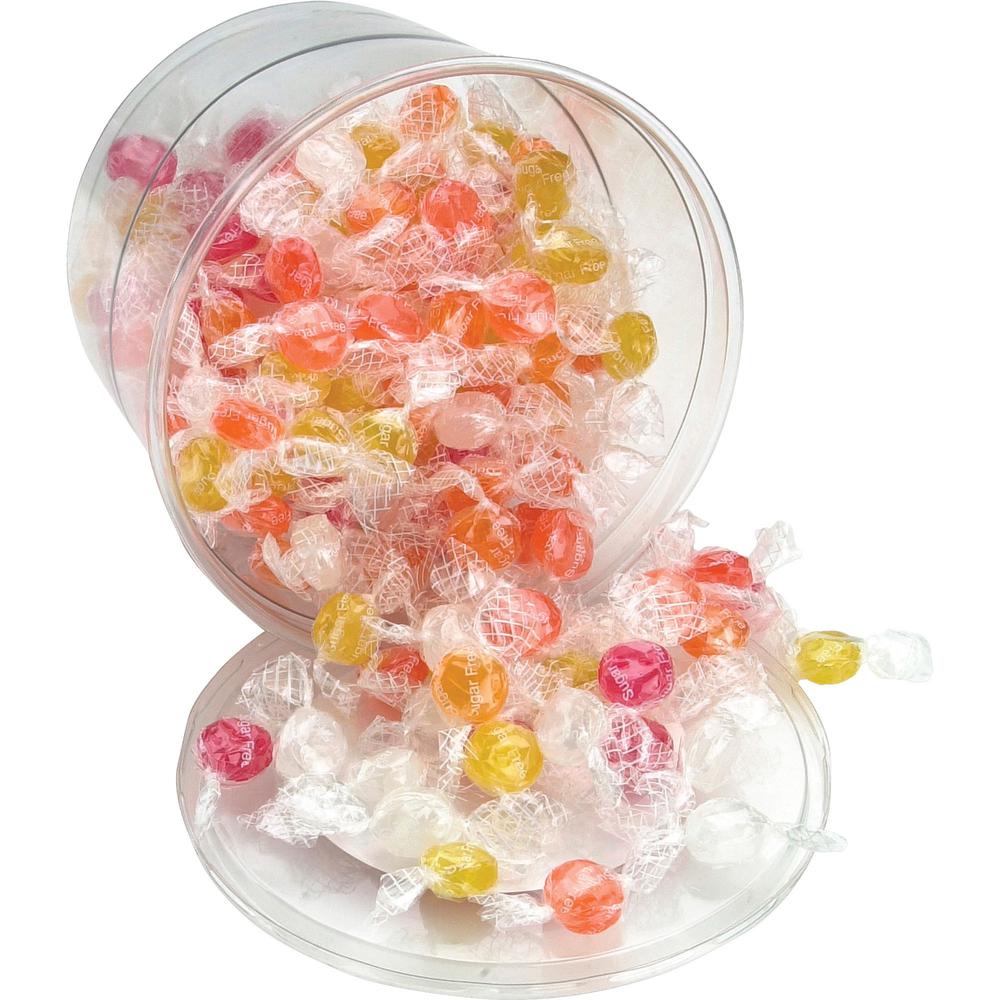 Office Snax Sugar-free Candy Tub - Fruit - Individually Wrapped - 1.70 lb - 1 Each. Picture 1