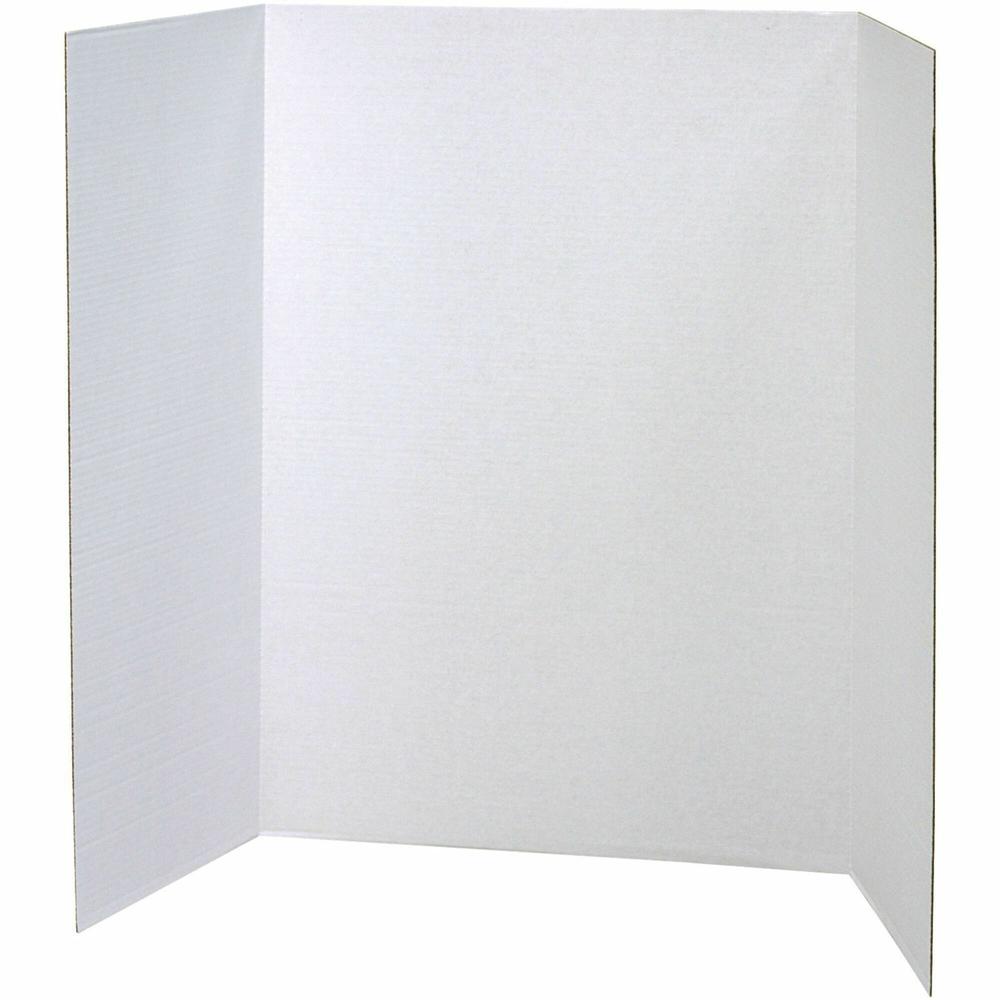 Pacon Presentation Boards - 28" Height x 40" Width - White Surface - 8 / Carton. Picture 1