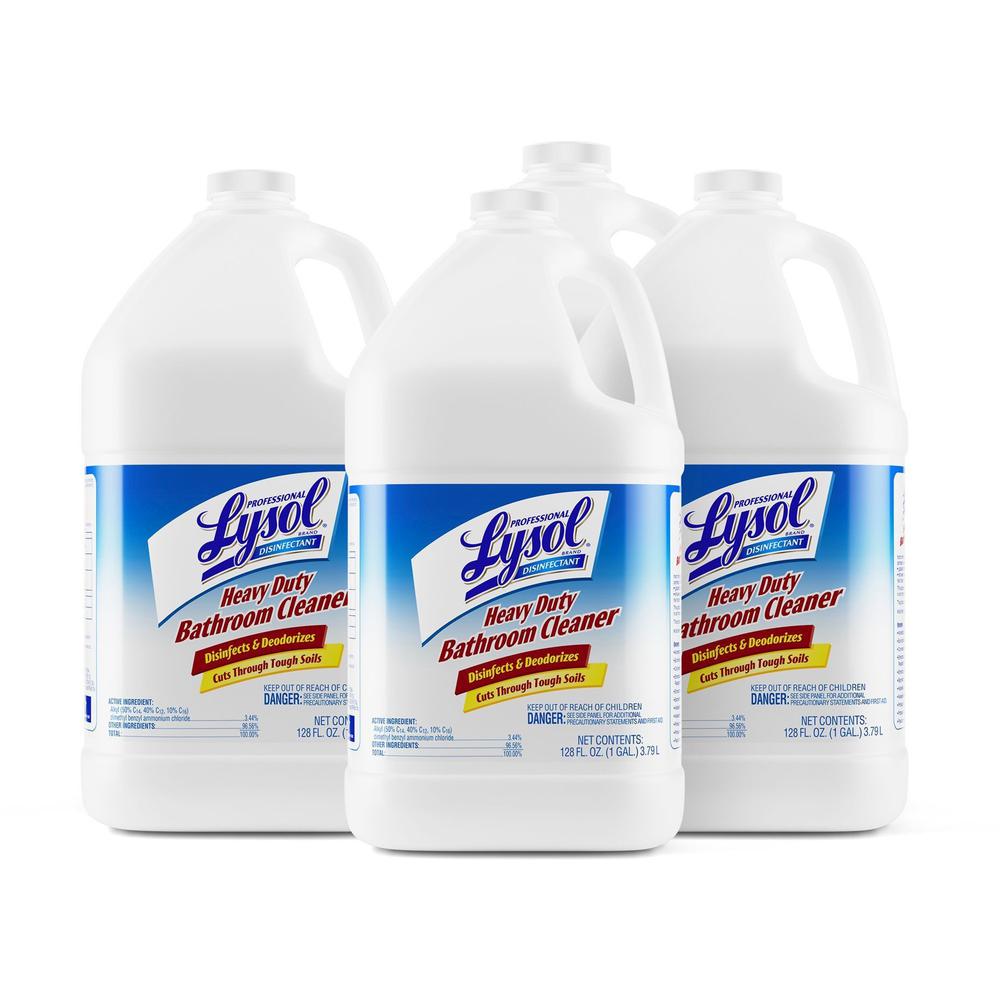 Professional Lysol Heavy-Duty Disinfectant Bathroom Cleaner - Concentrate - 128 fl oz (4 quart) - Citrus Floral Scent - 4 / Carton - Non-abrasive. Picture 1
