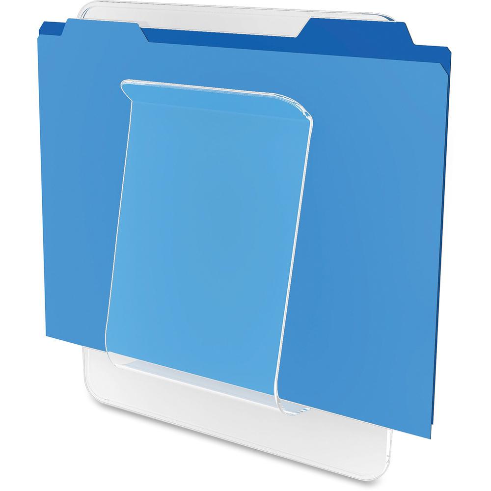 Deflecto Stand-Tall Wall File - 10.6" Height x 9.3" Width x 1.8" Depth - Unbreakable, Stackable - Clear - Plastic - 1 Each. Picture 1