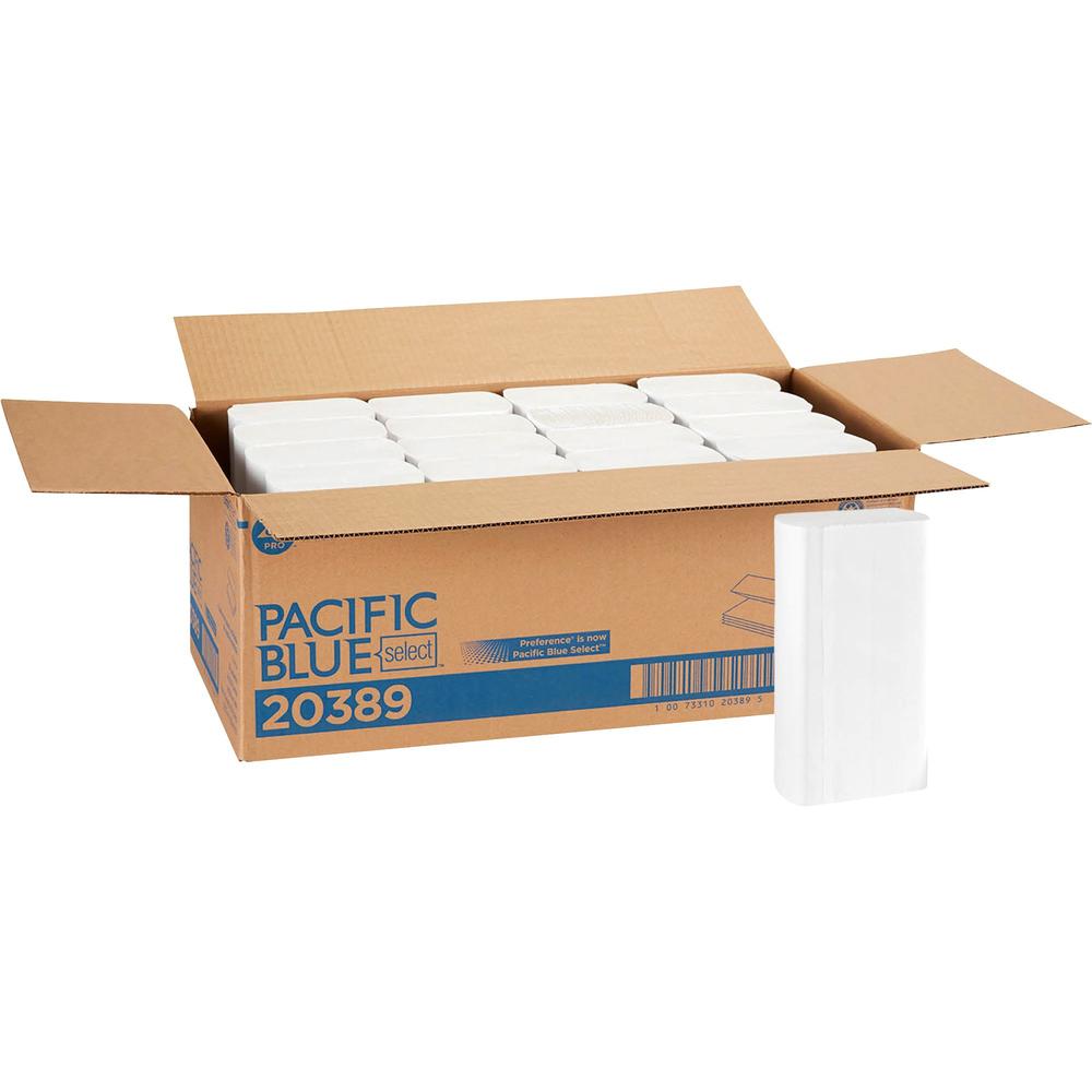 Pacific Blue Select Multifold Premium Paper Towels - 1 Ply - 9.20" x 9.40" - White - Paper - 4000 Per Carton - 16 / Carton. Picture 1