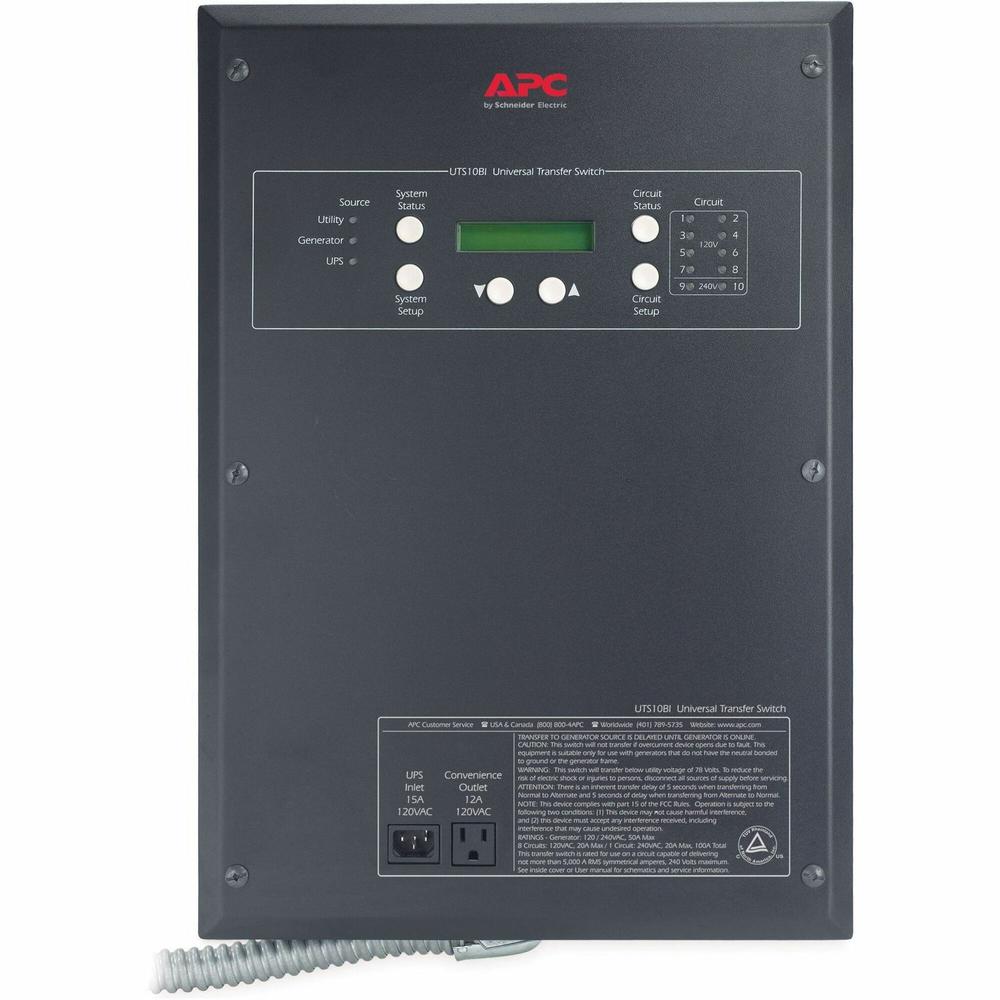 APC 10-Circuit Universal Transfer Switch - 120 V AC, 240 V AC. Picture 1