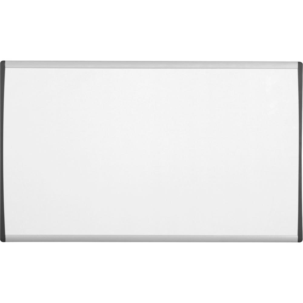 Quartet Arc Cubicle Magnetic Whiteboard - 24" (2 ft) Width x 14" (1.2 ft) Height - White Painted Steel Surface - Silver Aluminum Frame - Horizontal - 1 / Each. Picture 1