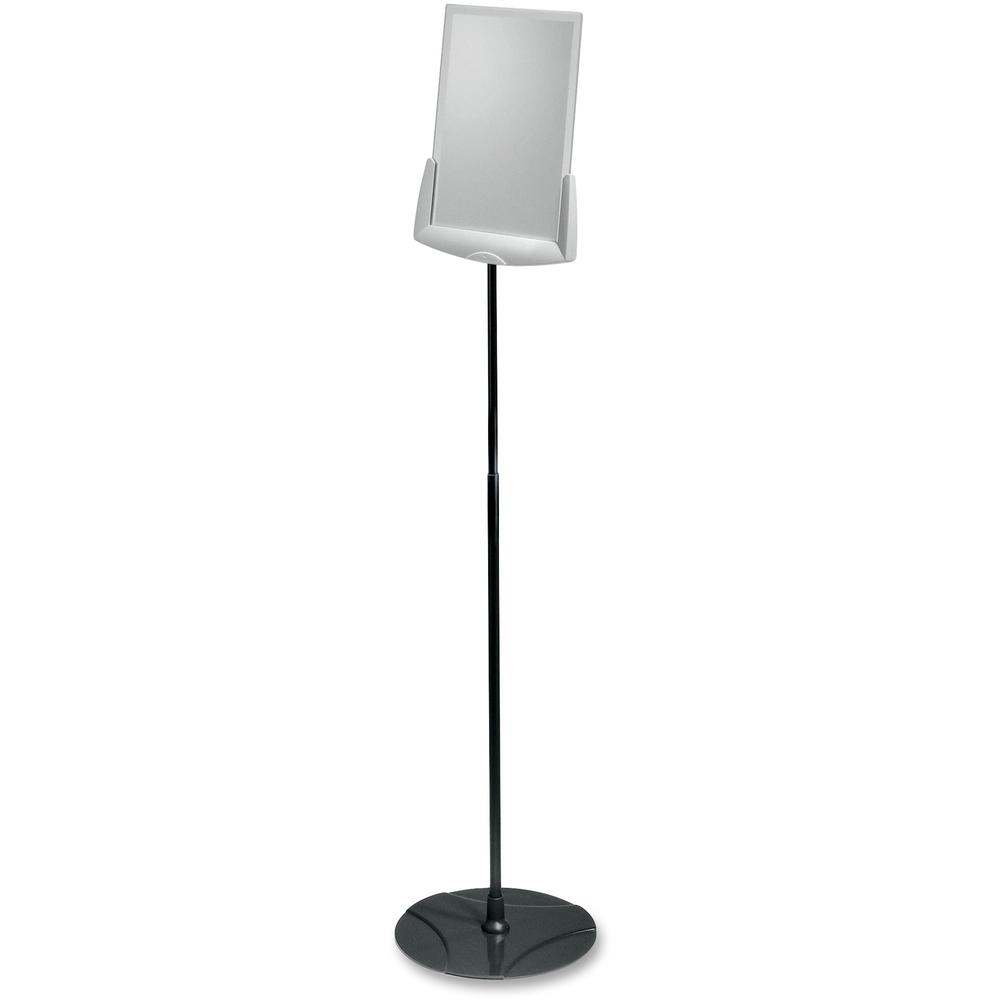 DURABLE&reg; SHERPA&reg; Acrylic Floor Stand - 40" to 60"Adjustable Height - Acrylic 8.5" x 11" Sign. Picture 1