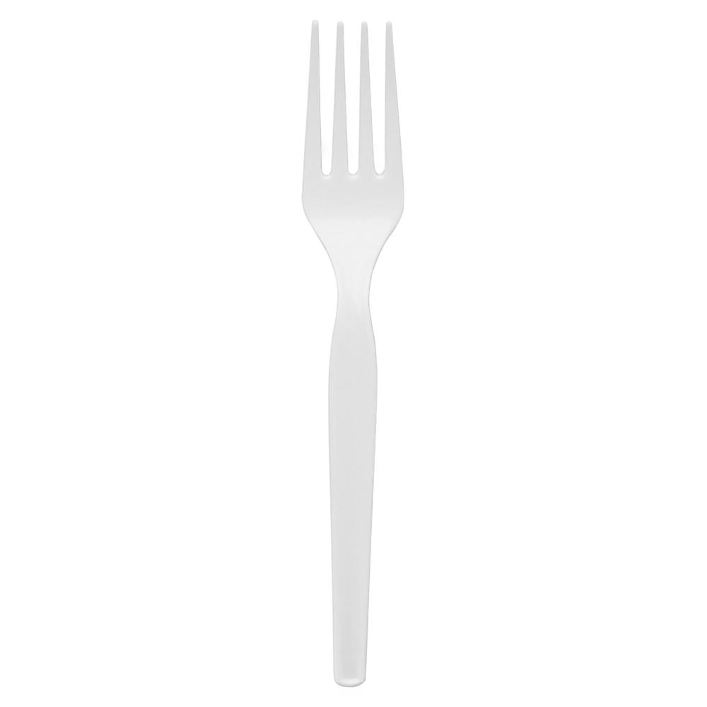 Dixie Medium-weight Disposable Forks Grab-N-Go by GP Pro - 100/Box - Fork - 100 x Fork - White. Picture 1