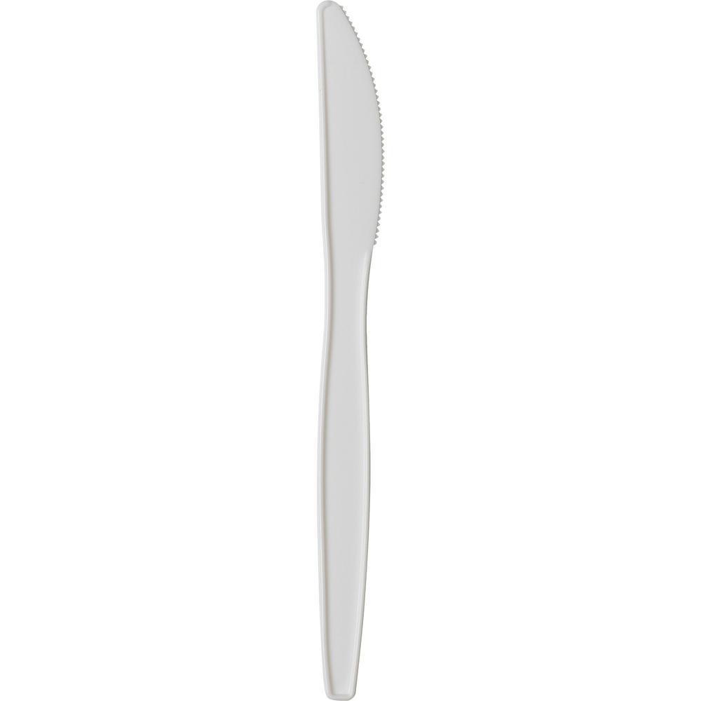 Dixie Medium-weight Disposable Knives by GP Pro - 1000/Carton - Knife - 1000 x Knife - White. Picture 1