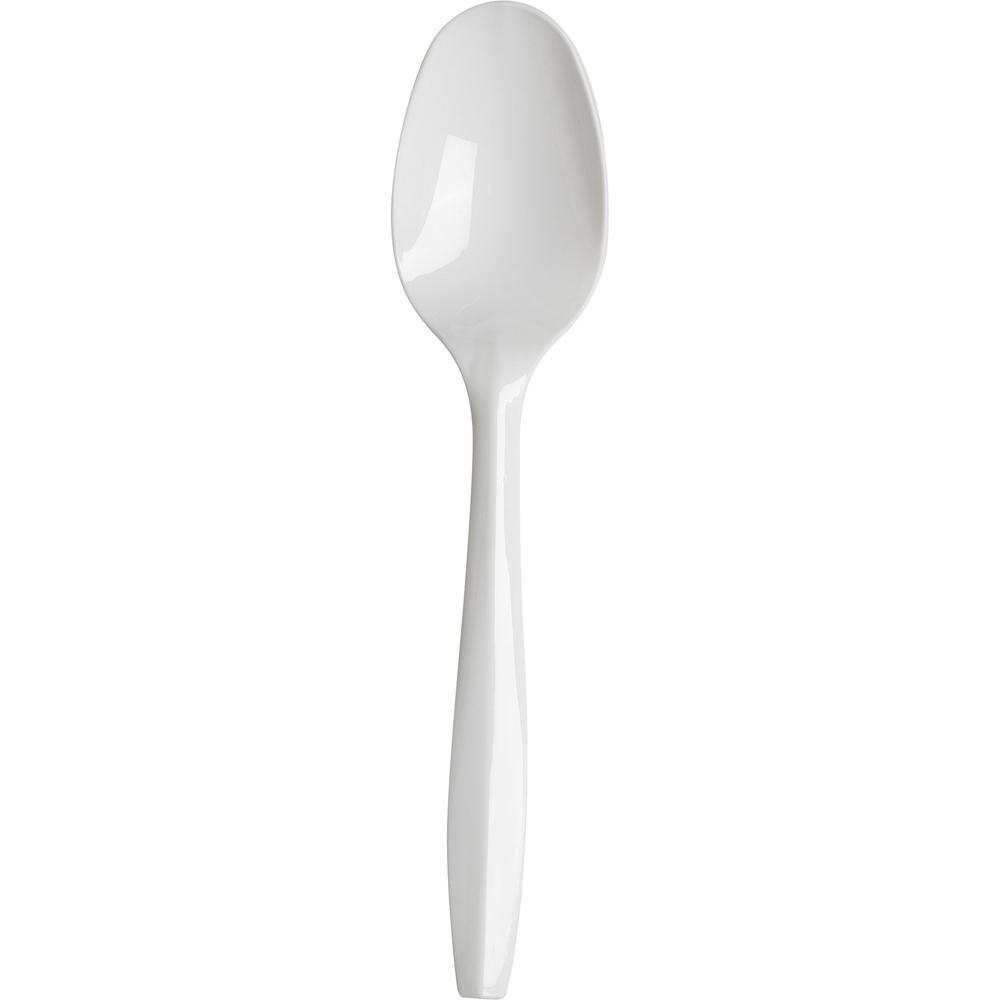 Dixie Medium-weight Disposable Teaspoons by GP Pro - 1000/Carton - Spoon - 1000 x Spoon - White. Picture 1