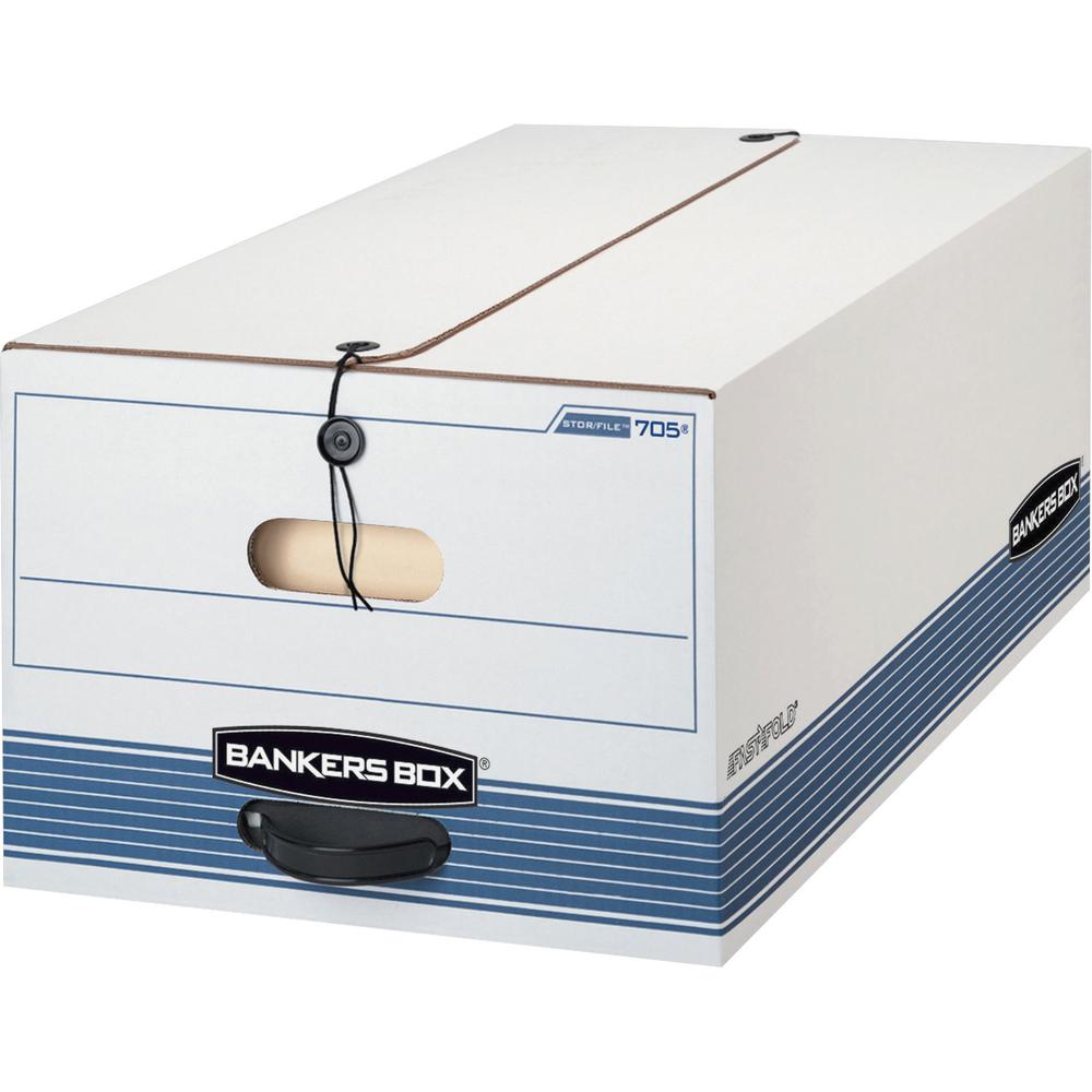 Bankers Box Stor/File String & Button Legal Storage Box - Internal Dimensions: 15" Width x 24" Depth x 10" Height - External Dimensions: 15.3" Width x 24.1" Depth x 10.8" Height - 550 lb - Media Size . Picture 1