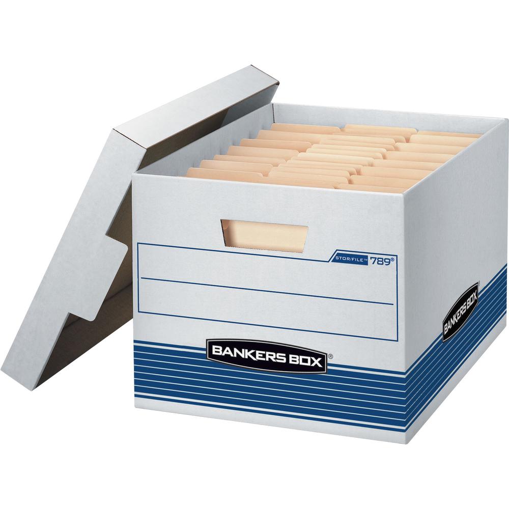 Bankers Box STOR/FILE 789 Medium-duty Storage Box - Internal Dimensions: 12" Width x 15" Depth x 10" Height - External Dimensions: 12.8" Width x 16.5" Depth x 10.4" Height - 550 lb - Media Size Suppor. Picture 1