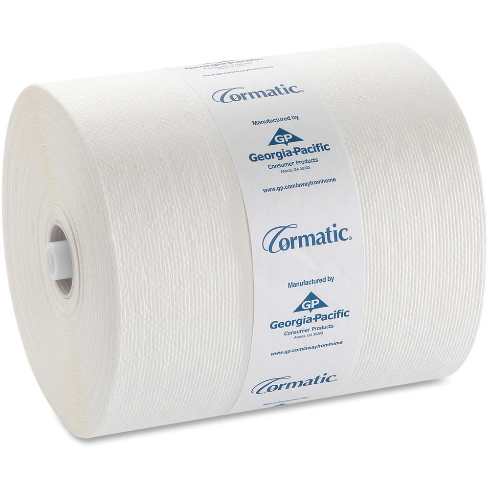 Cormatic Paper Towel Rolls - 1 Ply - 900 Sheets/Roll - White - Absorbent, Durable, Soft - For Office Building, Healthcare, Food Service - 6 / Carton. Picture 1