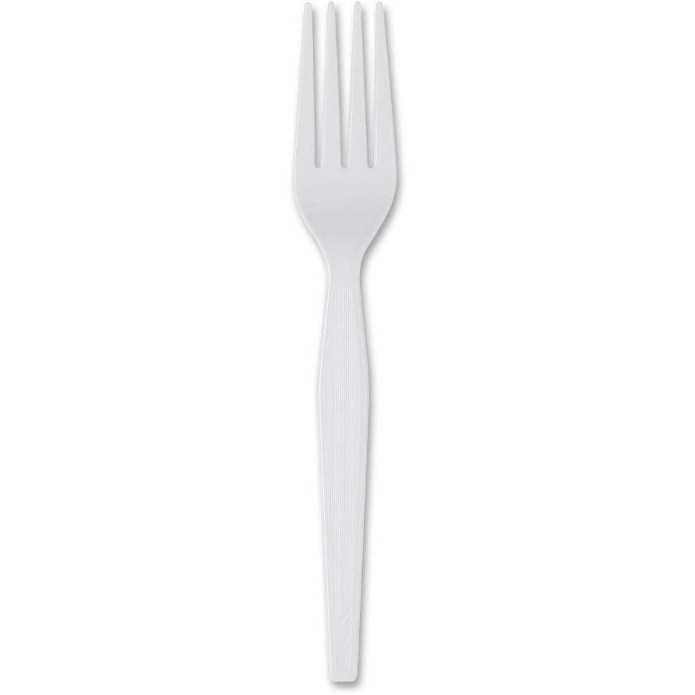 Dixie Heavyweight Disposable Forks by GP Pro - 1000/Carton - White. Picture 1