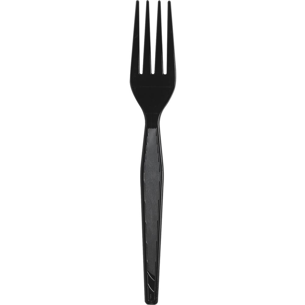 Dixie Heavyweight Disposable Forks by GP Pro - 1000/Carton - Black. Picture 1