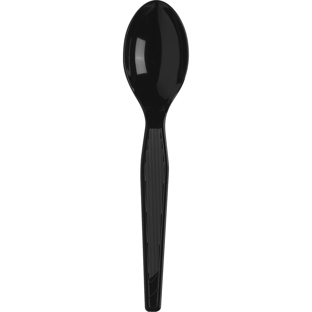 Dixie Heavyweight Disposable Teaspoons by GP Pro - 1000/Carton - Teaspoon - 1 x Teaspoon - Plastic - Black. Picture 1