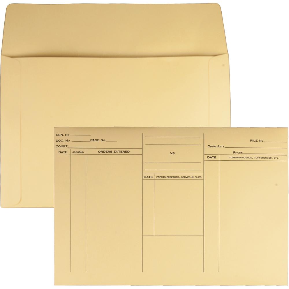 Quality Park Attorney's File Style Fold Flap Envelope - Document - 14 3/4" Width x 10" Length - 100 / Box - Buff. Picture 1