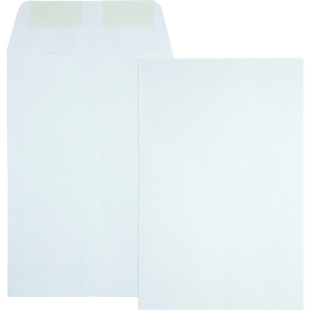 Quality Park Plain Catalog Envelopes - Catalog - 6" Width x 9" Length - 24 lb - Gummed - Wove - 500 / Box - White. Picture 1