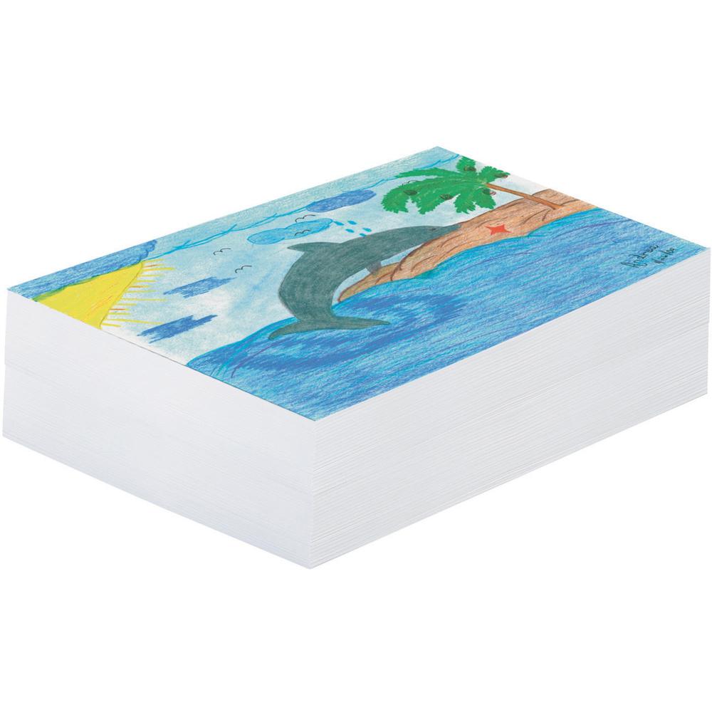Pacon White Newsprint Paper - 500 Sheets - 9" x 12" - White Paper - 500 / Ream. The main picture.