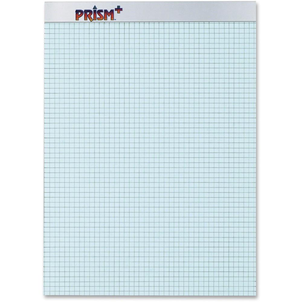 TOPS Prism Quadrille Perforated Pads - 50 Sheets - 16 lb Basis Weight - 8 1/2" x 11 3/4" - 2.50" x 11.8"8.5" - Blue Paper - Perforated, Acid-free, Smooth Edge - 12 / Pack. Picture 1