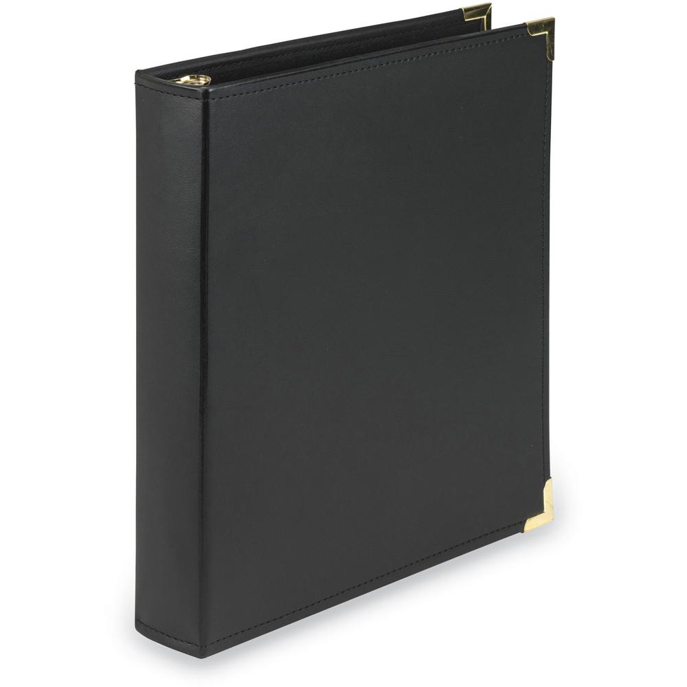 Samsill Classic Collection Executive Presentation Binder - 1 1/2" Binder Capacity - Letter - 8 1/2" x 11" Sheet Size - 325 Sheet Capacity - Round Ring Fastener(s) - 2 Internal Pocket(s) - Vinyl, Synth. Picture 1