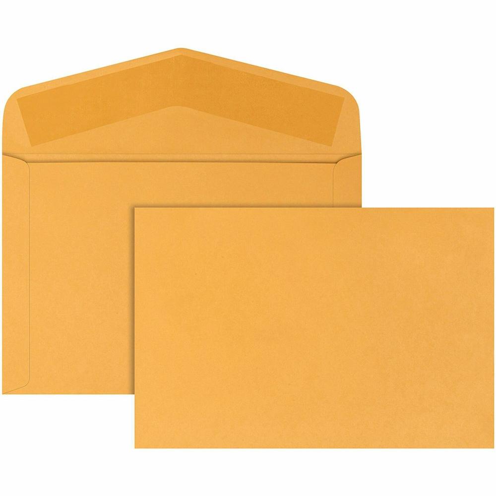 Quality Park 10 x 15 Extra Heavyweight Document Mailers - Document - 10" Width x 15" Length - 40 lb - Gummed - Kraft - 100 / Box - Brown Kraft. Picture 1