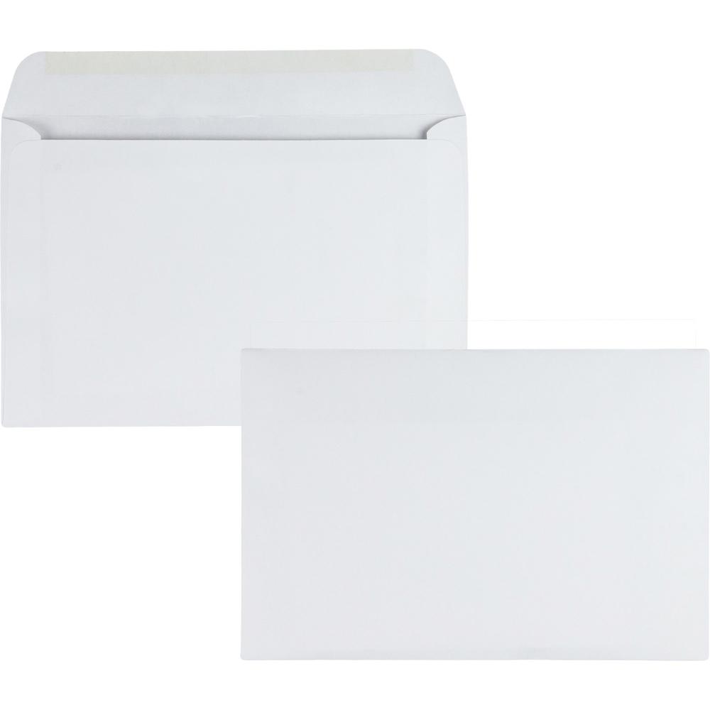 Quality Park 6 x 9 Booklet Envelopes with Open Side - Booklet - #6 1/2 - 6" Width x 9" Length - 24 lb - Gummed - Paper - 500 / Box - White. Picture 1