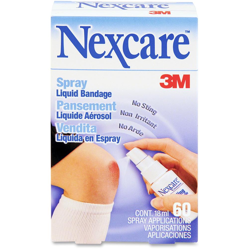 Nexcare Spray Liquid Bandage - 0.61 fl oz - 1Each - Clear. Picture 1