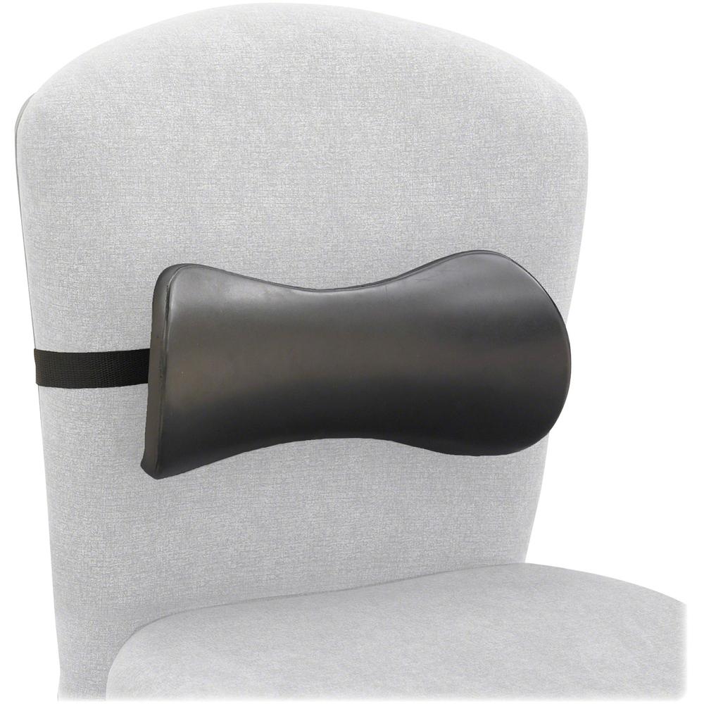 Safco Memory Foam Lumbar Support Backrest - Strap Mount - Black. The main picture.