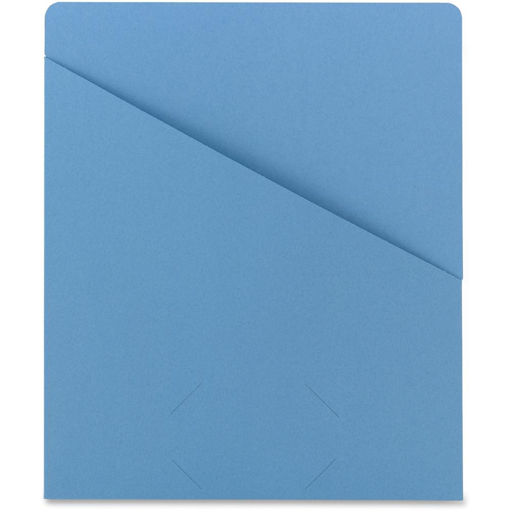 Smead Letter Recycled File Jacket - 8 1/2" x 11" - Manila - Blue - 10% Recycled - 25 / Pack. Picture 1
