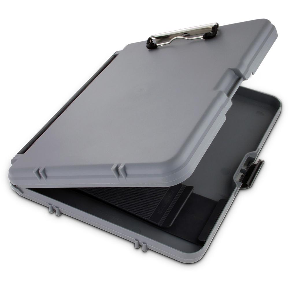 Saunders Workmate Storage Clipboard - 0.50" Clip Capacity - Low-profile - Polypropylene - Gray, Charcoal - 1 Each. The main picture.