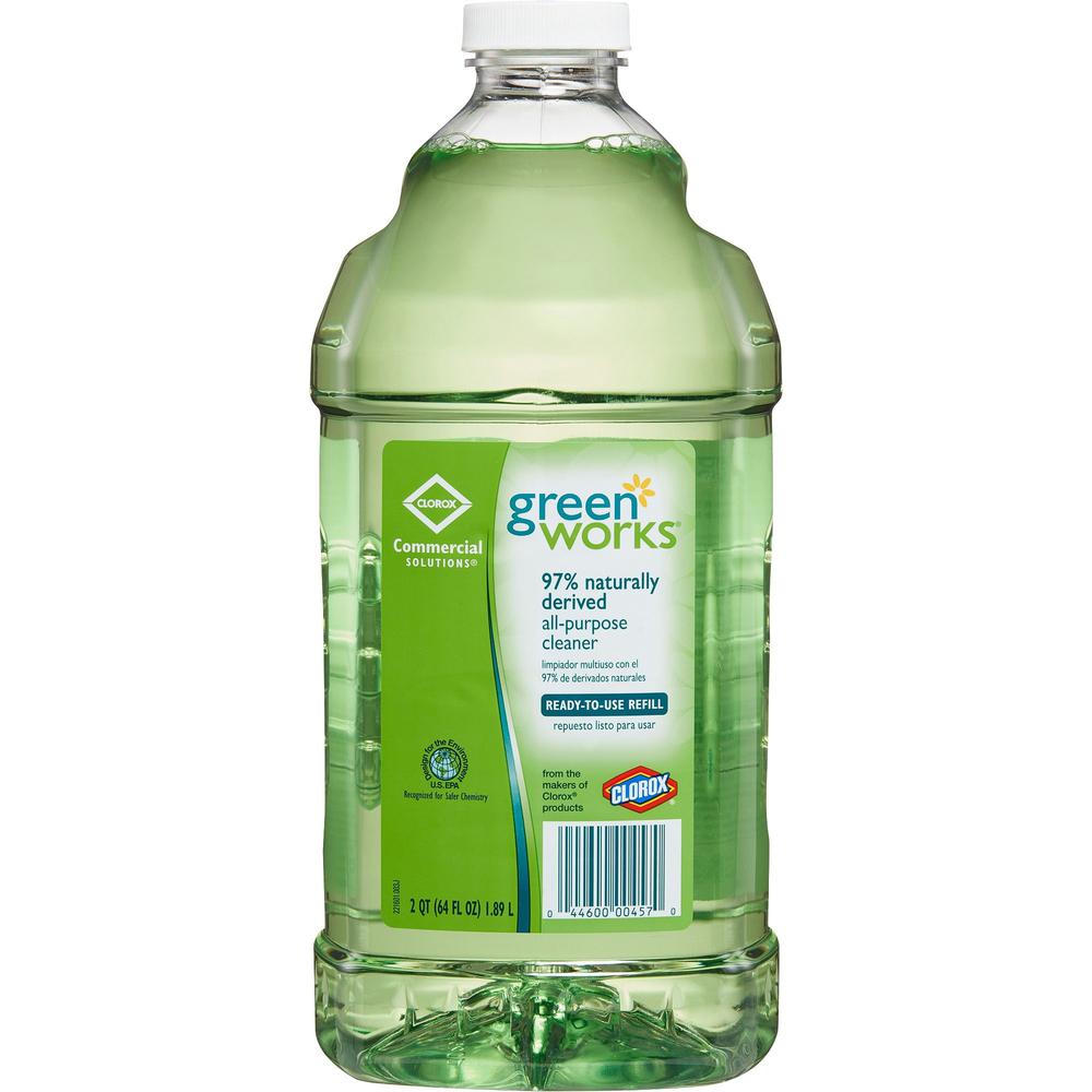 Clorox Commercial Solutions Green Works All Purpose Cleaner Refill - Liquid - 64fl oz - 1 Each - Green - Refill. Picture 1