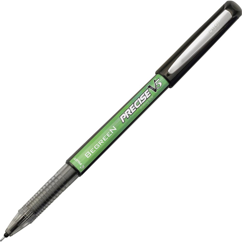 Pilot Precise BeGreen V5 Extra-Fine Rolling Ball Pens - Extra Fine Pen Point - 0.5 mm Pen Point Size - Needle Pen Point Style - Refillable - Black - 1 Dozen. Picture 1