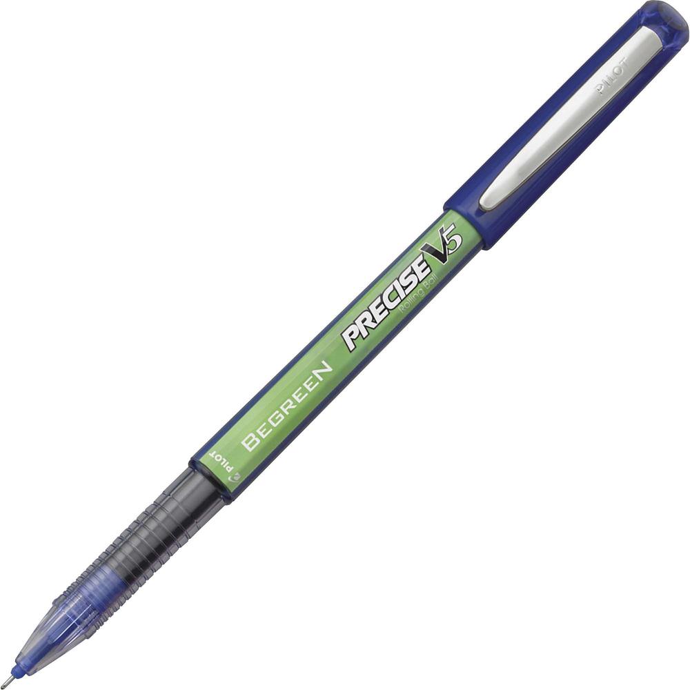 Pilot Precise BeGreen V5 Extra-Fine Rolling Ball Pens - Extra Fine Pen Point - 0.5 mm Pen Point Size - Needle Pen Point Style - Refillable - Blue - 1 Dozen. Picture 1