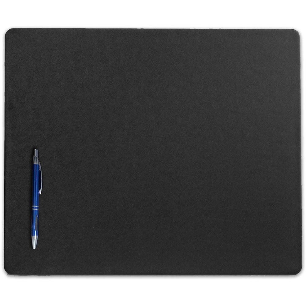 Dacasso Leatherette Conference Pad - 17" Width x 14" Depth - Felt Backing - Leather - Black. Picture 1
