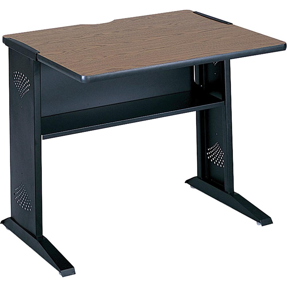 Safco 36"W Reversible Top Computer Desk - Rectangle Top - 28" Table Top Length x 35.50" Table Top Width - Assembly Required - Steel. Picture 1