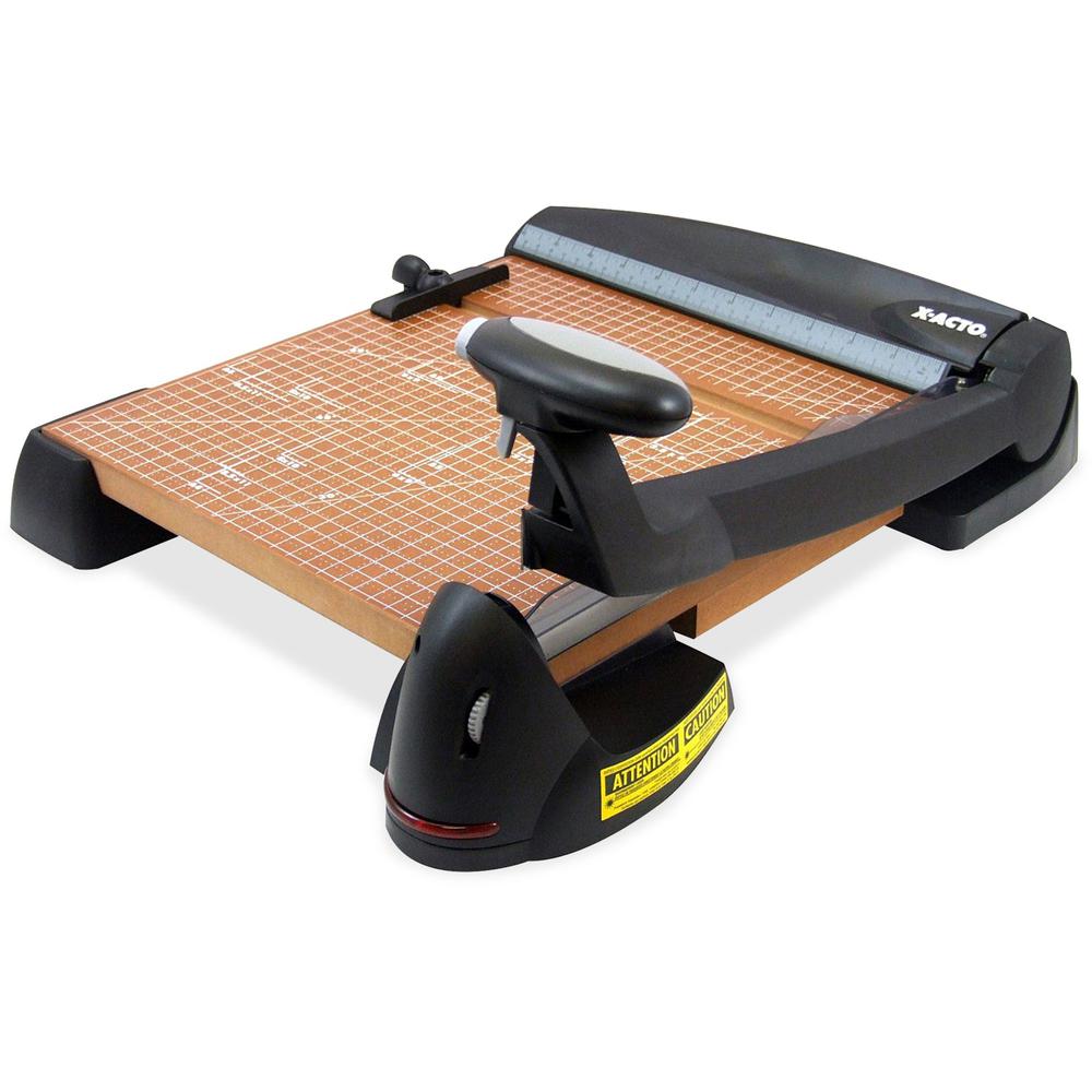 Elmer's X-ACTO 12" Blade Wood Base Laser Trimmer - Cuts 12Sheet - 12" Cutting Length - 15" Height x 18.3" Width - Wood Base, Steel Blade - Black. Picture 1