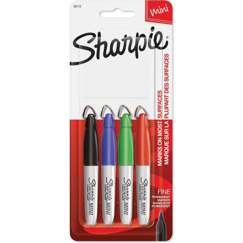 Sharpie Mini Markers - Fine Marker Point - Assorted - 4 / Set. Picture 1