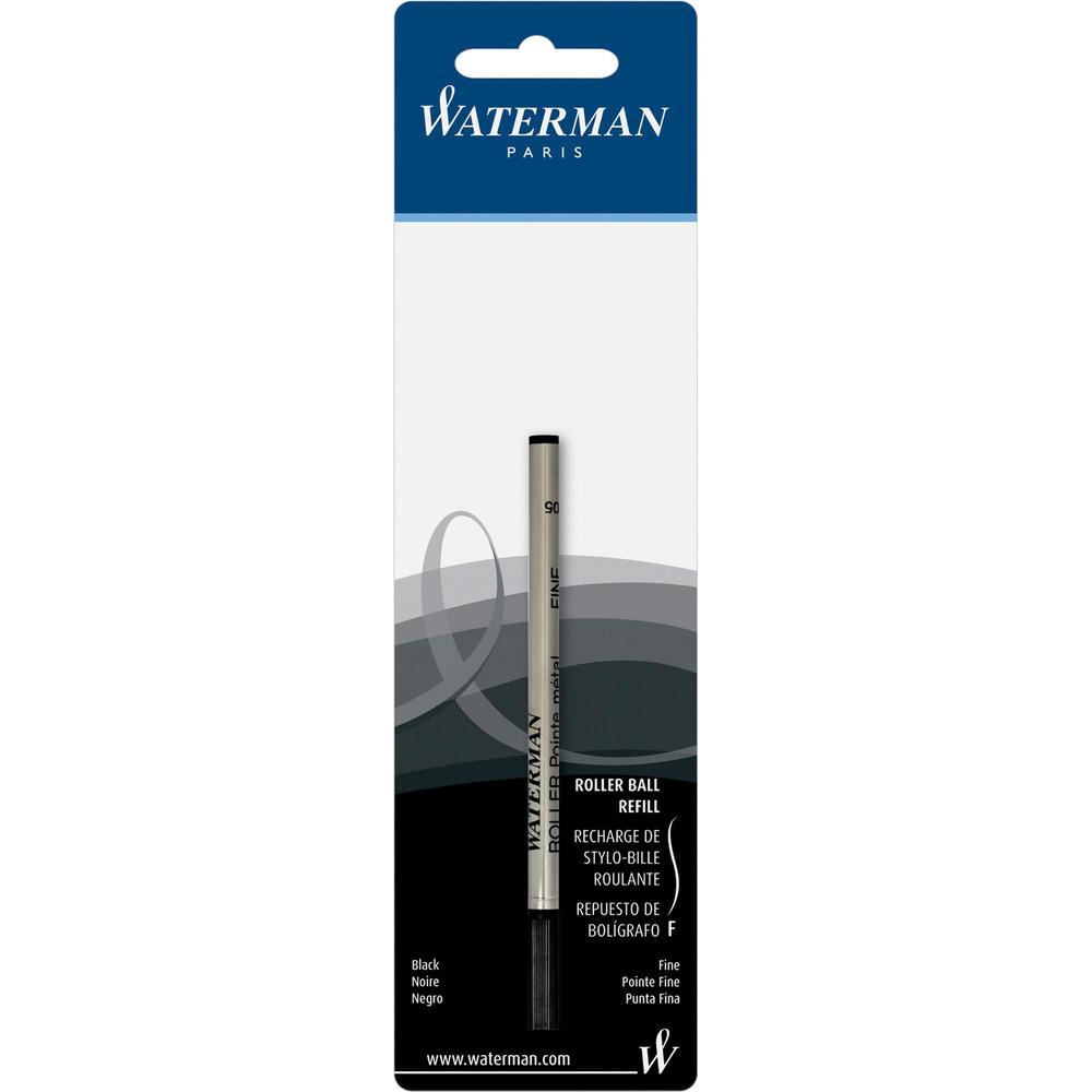 Waterman Rollerball Pen Refills - Fine Point - Black Ink - 1 Each. Picture 1