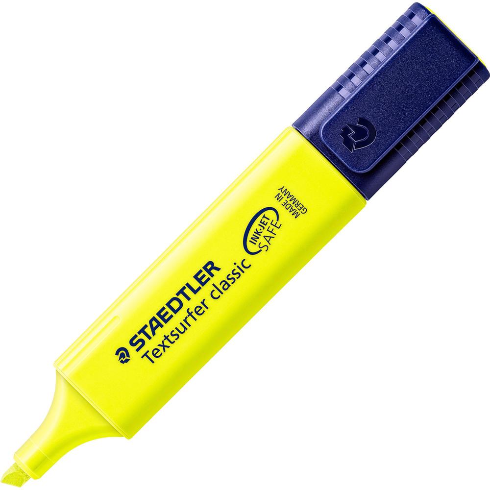 Staedtler Textsurfer Classic Highlighter - Broad Marker Point - 1.5 mm Marker Point Size - Chisel Marker Point Style - Refillable - Fluorescent Yellow - Polypropylene Barrel - 10 / Box. The main picture.