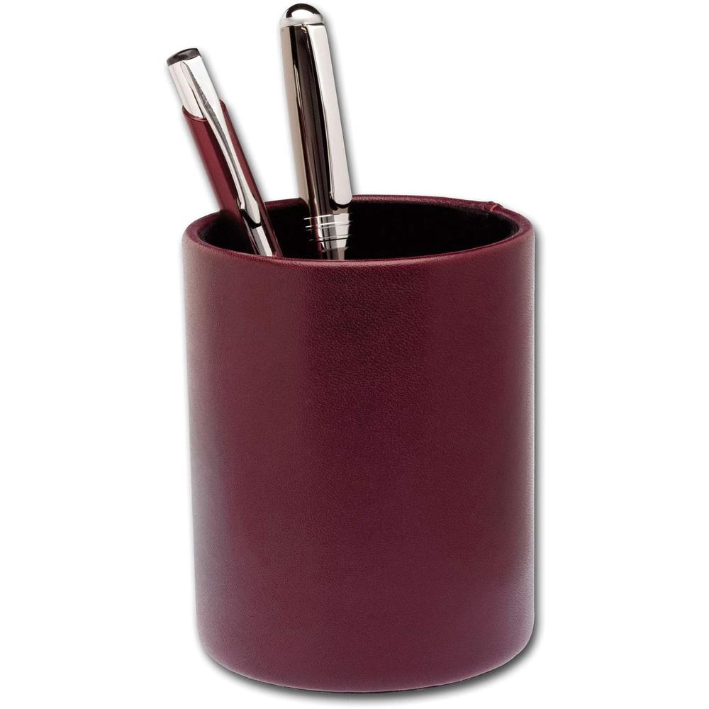 Dacasso Pencil Cup - Leather - Black, Burgundy. The main picture.