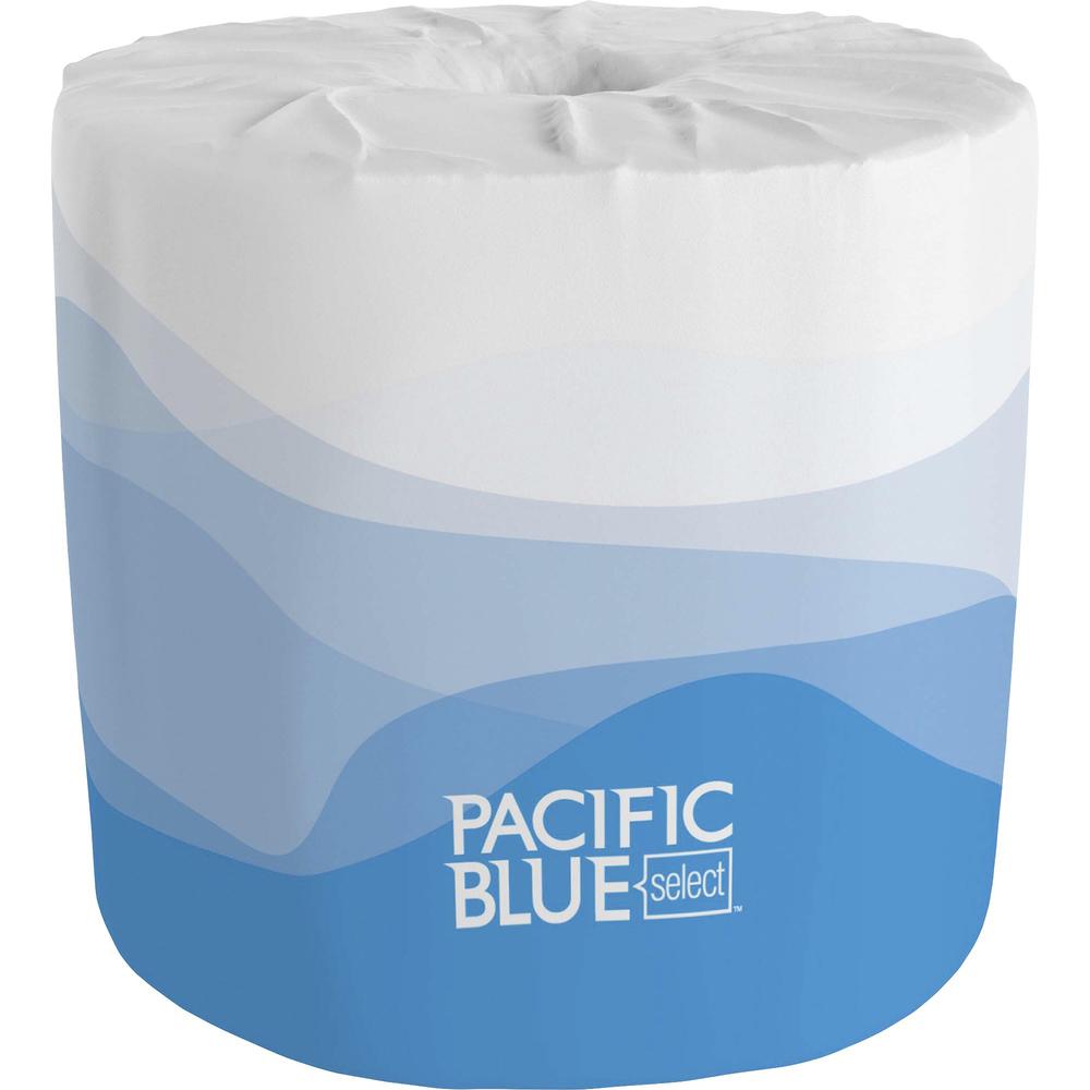 Pacific Blue Select Standard-Roll Embossed Toilet Paper - 2 Ply - 4" x 4.05" - 550 Sheets/Roll - White - 40 / Carton. Picture 1