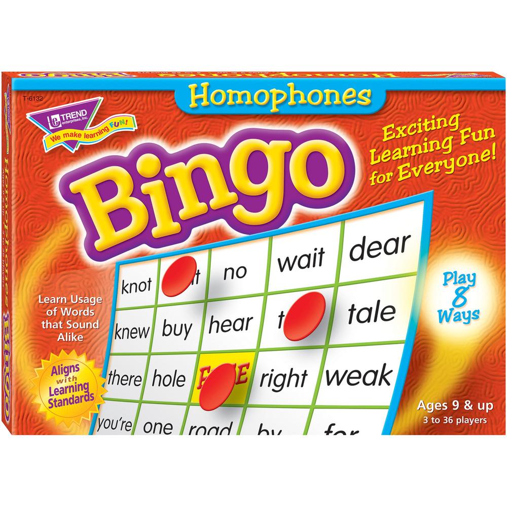 Trend Homonyms Bingo Game - Theme/Subject: Learning - Skill Learning: Spelling, Vocabulary, Language - 9-13 Year. The main picture.