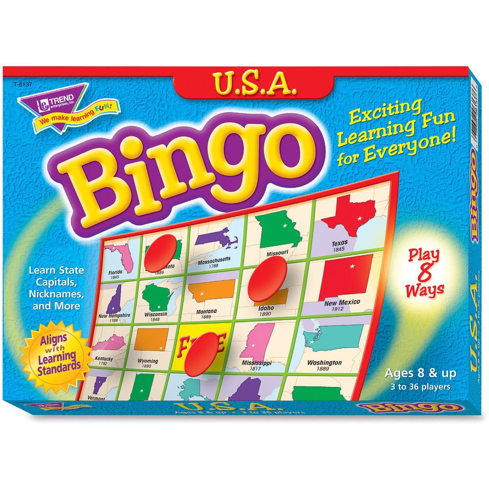 Trend U.S.A. Bingo Game - 8-13 Year. Picture 1