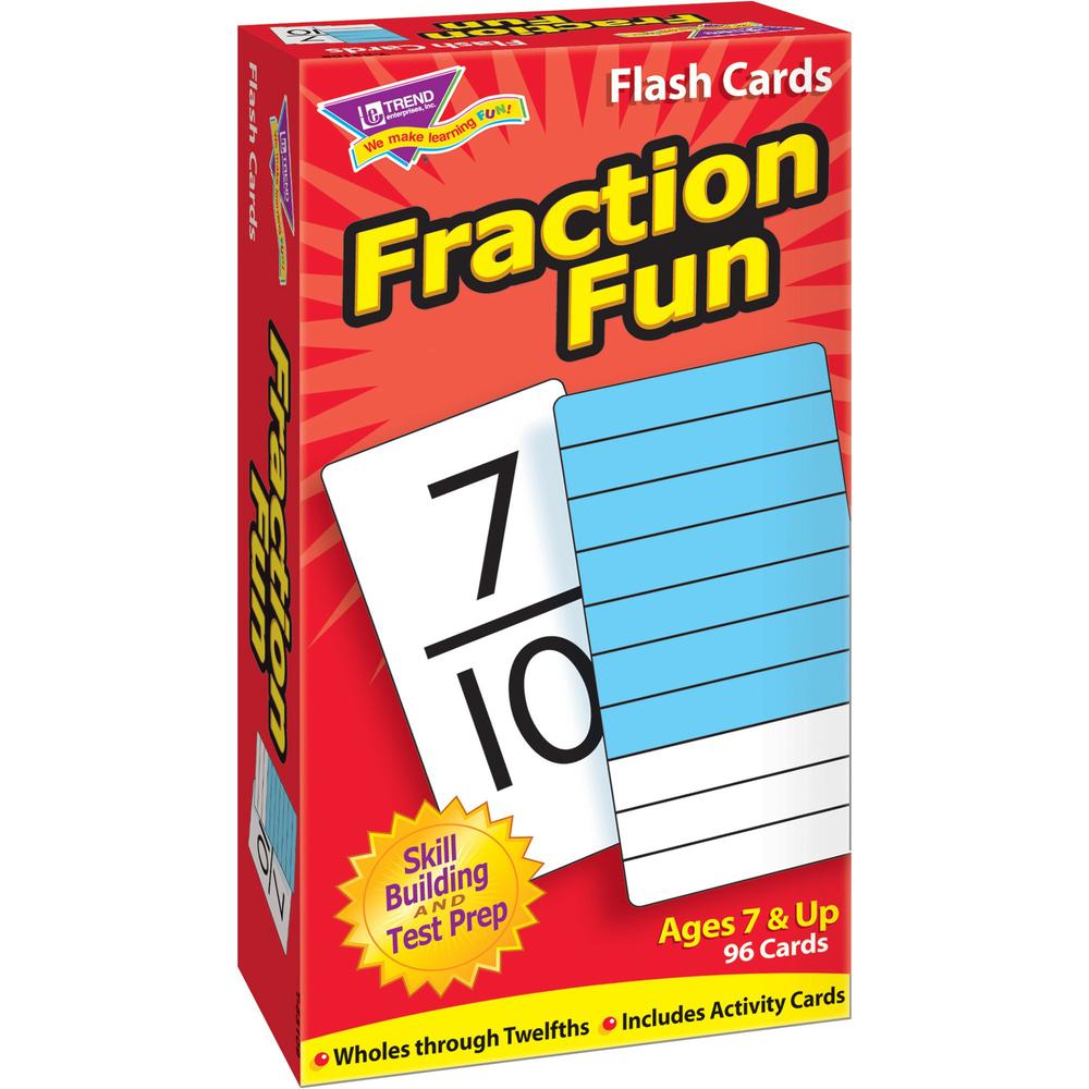 Trend Fraction Fun Flash Cards - Educational - 1 / Box. Picture 1