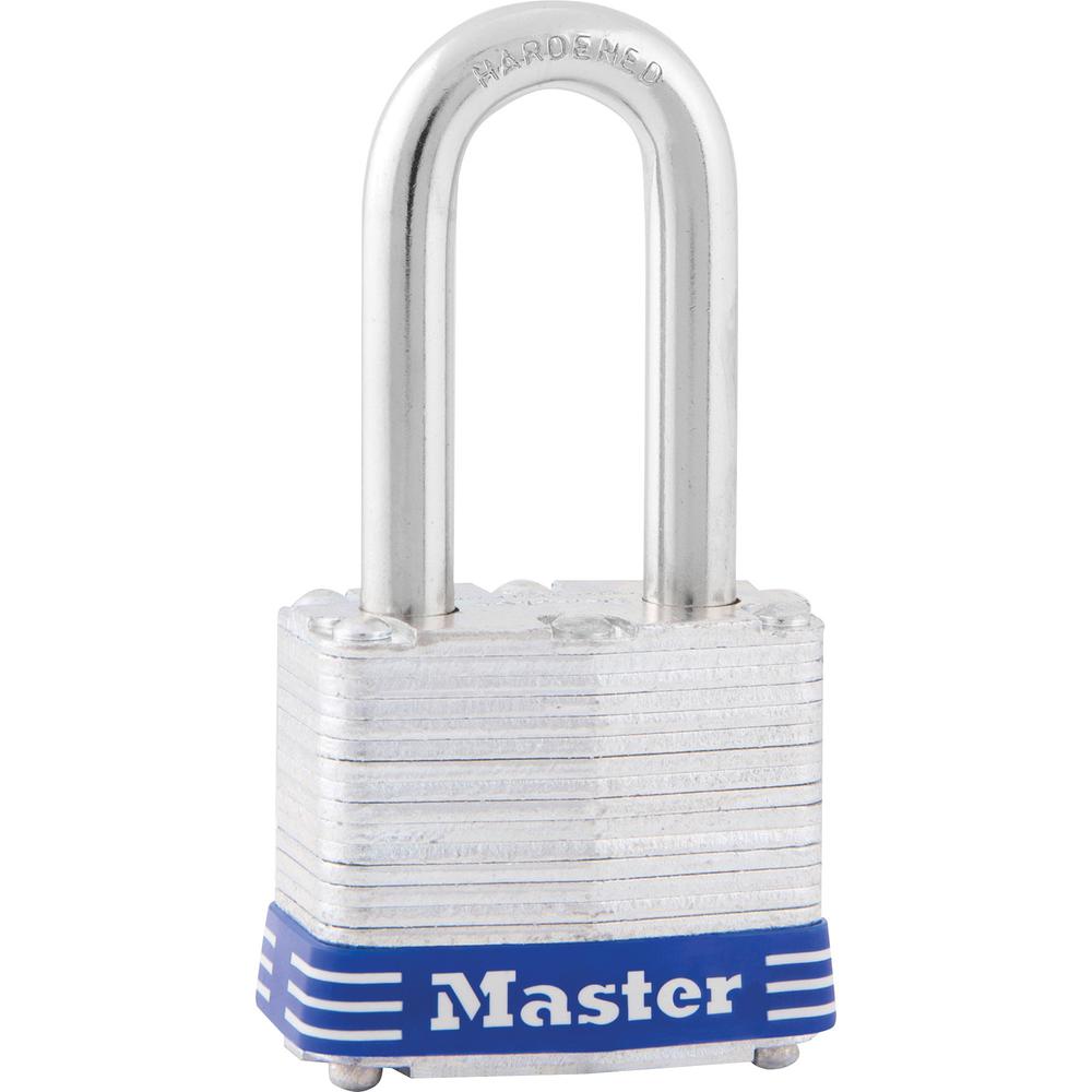 Master Lock Long-shackle Padlock - Keyed Different - 1.50" Shackle Diameter - Cut Resistant, Pick Proof, Rust Resistant - Steel Gray - 1 Each. Picture 1
